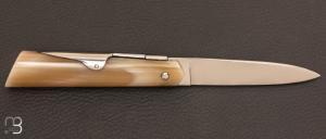 Couteau " Affutiot 10 cm " Corne blonde par J. Mongin