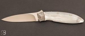 Couteau " Airstep Flipper " custom en nacre par Koji Hara