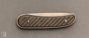 Couteau " Akma Tech n°77" linerlock par Florinox - Fibre de carbone