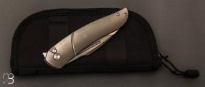  Couteau " Alcyon Full Titanium " button-lock par Bastards Knives X Tim Bernard