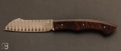 Couteau "Allozzetto" par Roberto Ottonello - Bois de fer d'Arizona et Damas