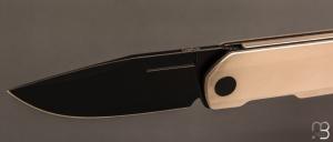   Couteau " Avid 1 " par Vero Engineering - Bright Titanium et S45VN