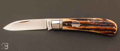 Couteau " Tribal Spear " custom par Reese Bose - Stag et 154CM