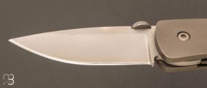 Couteau " Bobcat " custom liner-lock par Marty Young - Titane et lame en CPM 154
