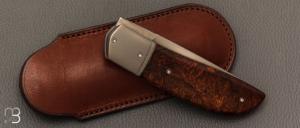   Couteau  "  Bohème " custom par Rémi Lavialle - RWL34 et bois de fer