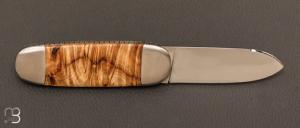  Couteau  "  Bouledogue " custom loupe de marronnier et RWL34 de Maxime Rossignol - La Forge de Max