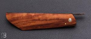     Couteau " Buissonnier " custom par Sourire Duville - Pommier et acier San-maï