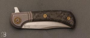   Couteau " Bullet  " pliant de Gudy van Poppel - Fibre de carbone et Böhler N690
