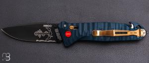 Couteau pliant C.A.C. " MN400 Tradition " Marine Nationale - PA6 FV bleu profond