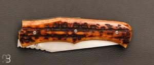   Couteau " C-KLONE " custom par Rémi Lavialle - Os cerfé et RWL34