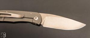   Couteau " Citizen full custom" par Sacha Thiel - G10 noir texturé et RWL34