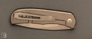    Couteau  " Citizen full custom " par Sacha Thiel - Bois de fer/Titane et RWL34