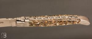 Couteau Laguiole Aubrac "Coquille d'ormeaux” stabilisée