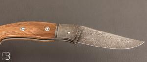   Couteau  "  Corniaud " custom de Jérôme Bellon - Mammouth et damas