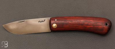 Couteau de poche Le Dodu Padouk avec passe lacet par Frédéric Maschio