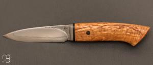  Couteau Droit forg main par Jean Paul Sire - Olivier et lame acier C130