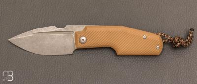 Couteau " Elementak  "  de GTKnives - Thomas Gony - G10 sable et RWL-34 stonewash