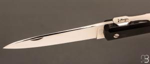  Couteau de poche Facette 10 cm par J. Mongin - Corne noire