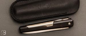  Couteau de poche Facette 10 cm par J. Mongin - Corne noire
