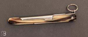 Couteau de poche Facette 16,5 cm corne blonde par J. Mongin