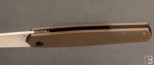   Couteau " Frame-Lock custom " par Florian Dreyer FD-Knives - Titane et RWL34