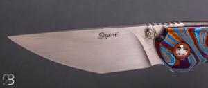    Couteau " Ghost " custom de Stéphane Sagric - Micarta Westinghouse et ZircuTi