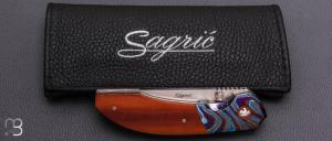    Couteau " Ghost " custom de Stéphane Sagric - Micarta Westinghouse et ZircuTi