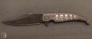    Couteau " Gitano Custom "pliant de Gudy van Poppel - Titane et Böhler N690