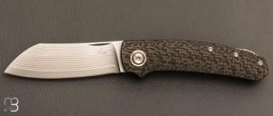   Couteau " Haddock " custom de Jens Anso - Fibre de carbone et lame en VG10 "TAKEFU"