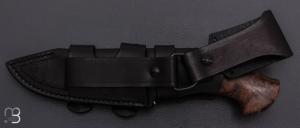    Couteau " Hurak " fixe de Samuel Lurquin - Noyer de Russie et W2