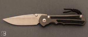 Couteau Large Inkosi Drop Point Chris Reeve - Canvas Micarta et CPM MagnaCut