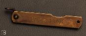 Couteau Japonais Higonokami laiton gravé par Mali Irie "Vague"