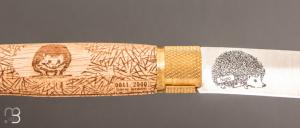   Couteau de poche José Da Cruz " Décalé collection " en bois de hêtre - Modèle "Niglo"