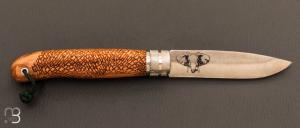   Couteau de poche José Da Cruz " Décalé collection " en bois d'olivier - Modèle "ÉLÉPHANT"