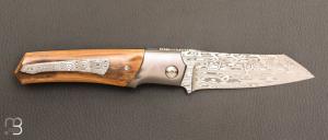   Couteau " Krypto  " de Rémi Lavialle - Lame de Feu - Mammouth et Damasteel