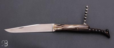    Couteau " Laguiole 2 pièces 14CM " par Mathieu Herrero - Pointe de corne