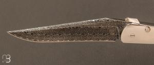  Couteau " Laguiole " par Charlie Bennica - Lame damas de David Brénière et inlays mokumé-gané 