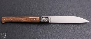    Couteau " Laguiole Droit " custom de Jérôme Bellon - Mammouth et lame en RWL34