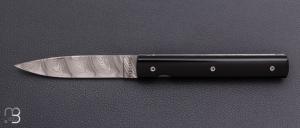  Couteau " Le Français "  par Atelier Perceval - Krion® noir et lame damas