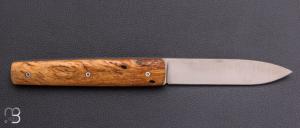  Couteau " Le Gone " mid-tech design Eric Depeyre  - Loupe de bois de fer et 12C27 