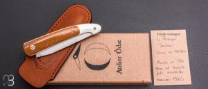    Couteau " Le Passager Summer" de Pierre Thomas - Atelier Odae - G10 et Micarta