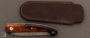   Couteau  "  Le Passager " de Pierre Thomas - Atelier Odae - Loupe de bois de fer