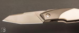   Couteau " Liner lock " custom par Samuel Jugieau - Elforyn et lame en RWL34