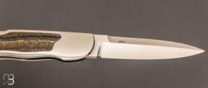  Couteau " Lock-Back 001 " custom  par Warren Osborne - Jaspe