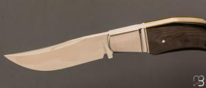 Couteau  "Lock-Back  " par Honoré Vilain - RWL34 et fibre de carbone