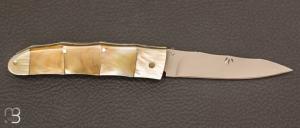 Couteau "  Medake Maru  " custom par Koji Hara - Gold Lip Pearl