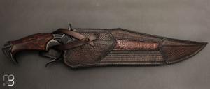    Couteau " Mercury - Mosaic Damascus Fighter " custom de Claudio Sobral & Ariel Sobral - CAS Knives