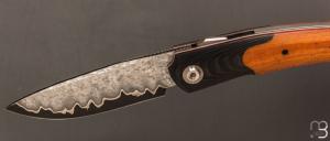     Couteau " Merops S-Lock "  par Olivier Lamy - Skua Coutellerie - Micarta et lame San Maï