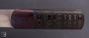   Couteau " Minimun " custom par Alain André - Fibre de carbone et timascus