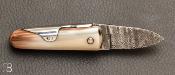 Couteau Coup de Poing 6 cm Corne blonde par J. Mongin